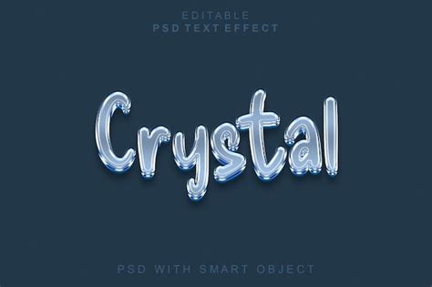 Crystal 3d text effect | Premium PSD