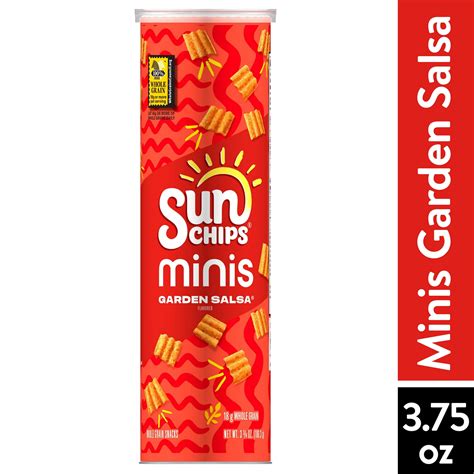 Pack of 2 SunChips Minis, Garden Salsa Flavored Canister, Multigrain ...
