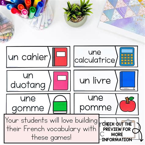 French Back to School Games and Activities Bundle | Ensemble de jeux la ...