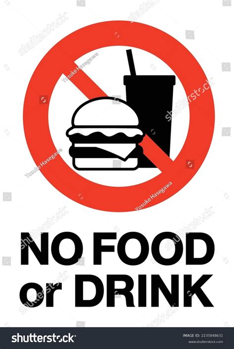 No Food Drink Sign Vector Illustration Stock Vector (Royalty Free ...