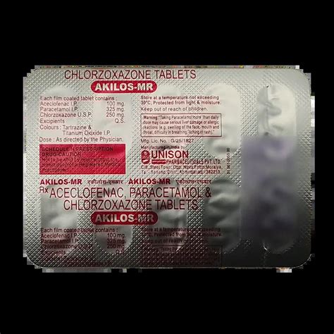 AKILOS MR TABLET 10'S : View Price, Combination and Alternatives | Medkart