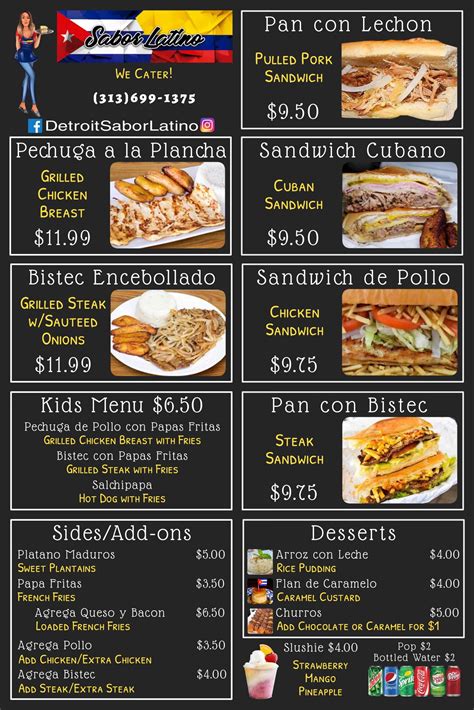 Food Menu In Spanish at Charli Murnin blog