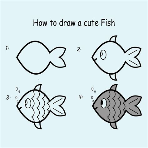 Image result for Fish Drawing Tutorial