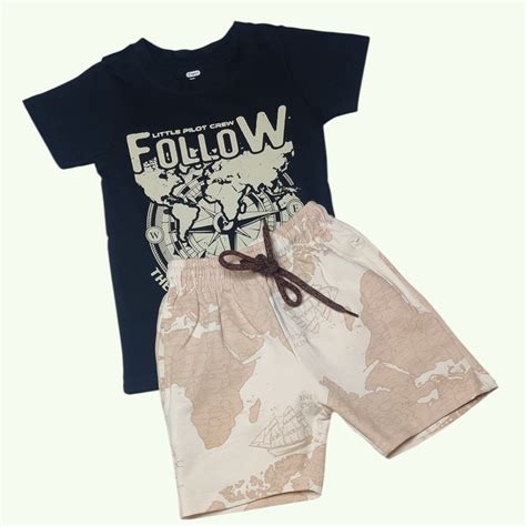 Baby boys’ explorer print cotton co-ord set | Aadhyaah