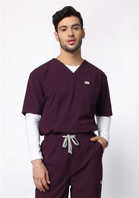 Buy Eco flex Men's 5 Pocket Active (Wine) Scrub Online – Knya