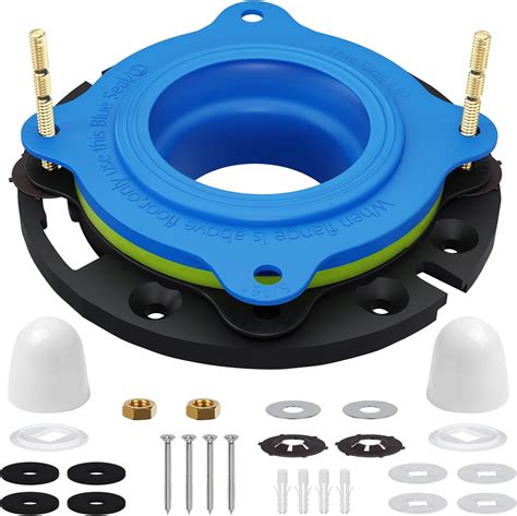 MENNTY Toilet Flange Repair Kit with Flange & Elastic Wax Ring for ...
