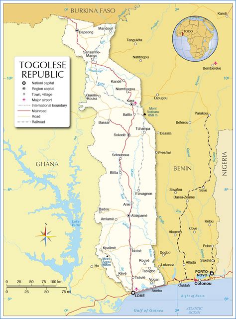 Togo Country Map
