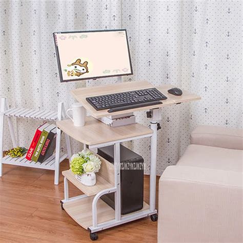 Buy Large Size Desktop Computer Table Adjustable Movable Portable ...