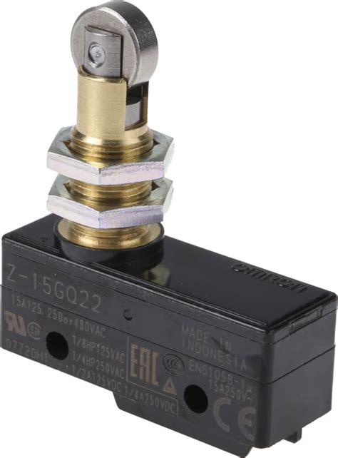 Z-15GQ22 Omron | Omron Z Series Roller Plunger Limit Switch, NO/NC ...