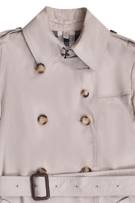 Burberry Beige Double Breasted Belted Trench Coat