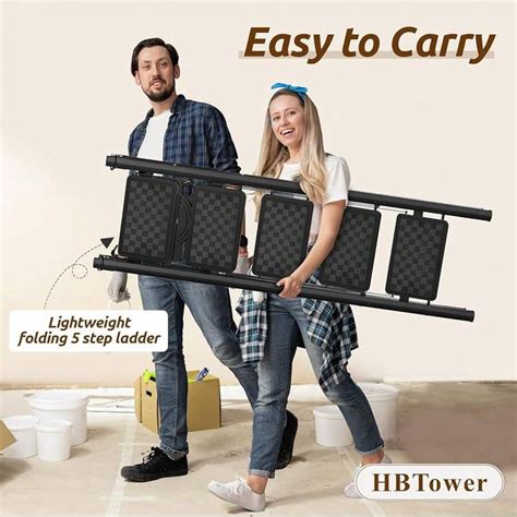 2025-NEW HBTower Step Ladder 5 Steps Adjustable. Ladder 5 Steps. Step ...