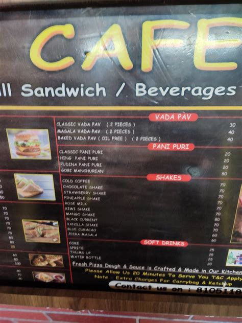Menu at URBAN CAFE, Vijayapura