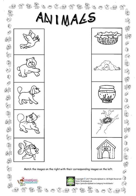 Animals Worksheet 的图像结果