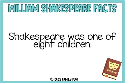 75 Facts About William Shakespeare [Plus Free Fact Cards] - Easy Family Fun- Print-and-Play ...