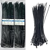 JUKR Cable Tie 8 inches (200 mm x 3.6 mm - Pack of 100 PCS, Black) Self ...