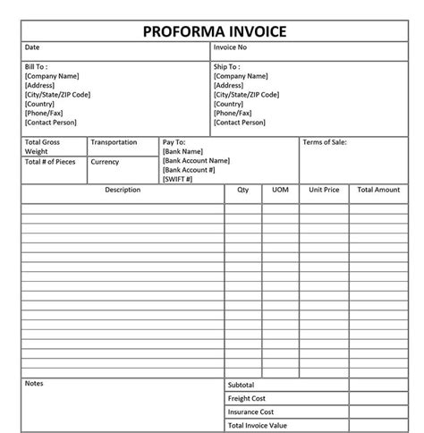 Image result for What Is a Pro Forma Invoice