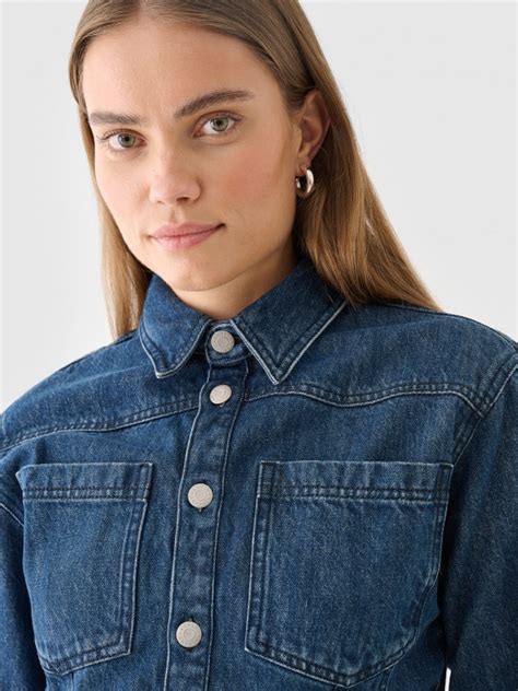 Sukienka jeansowa mini Outhorn OTHWAW24TDREF162 - granatowa ...