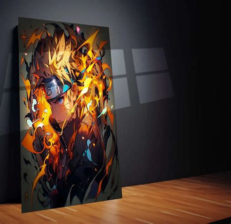 Kawaii Naruto Metal Poster | Cute Anime Wall Art | Adorable Ninja Aest ...