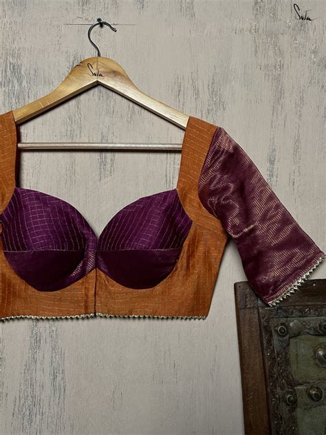 Cotton Silk Sweetheart Neck Blouse In Multicolour|Mrida|Suta