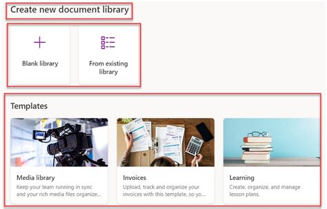 Creating a Library in SharePoint 的图像结果