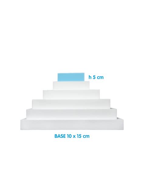 Rechteckige Basis aus Polystyrol 10 x 15 x H 5 cm | Acquista Online al Miglior Prezzo