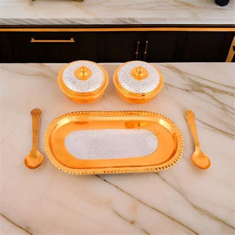 AM0733 Silver and Gold Plated Brass Mouthfreshner Set 5 Pcs – Amd-Deodap