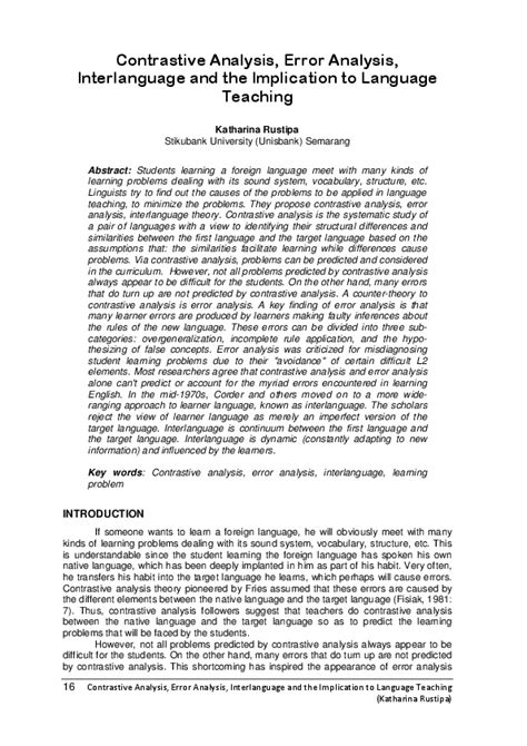 Image result for Contrastive Analysis Hypothesis Second Language