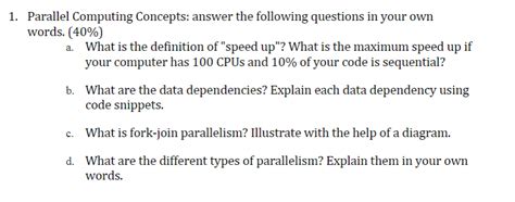 Image result for Parallel Computing Questions