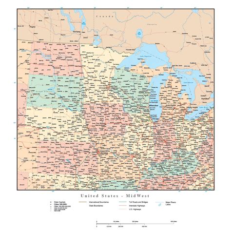 Printable Map Of Midwest States And Capitals