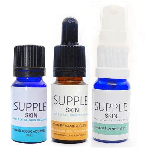 70% Glycolic acid peel + Skin revamp & glow serum + Neutralizer - Supple Skin