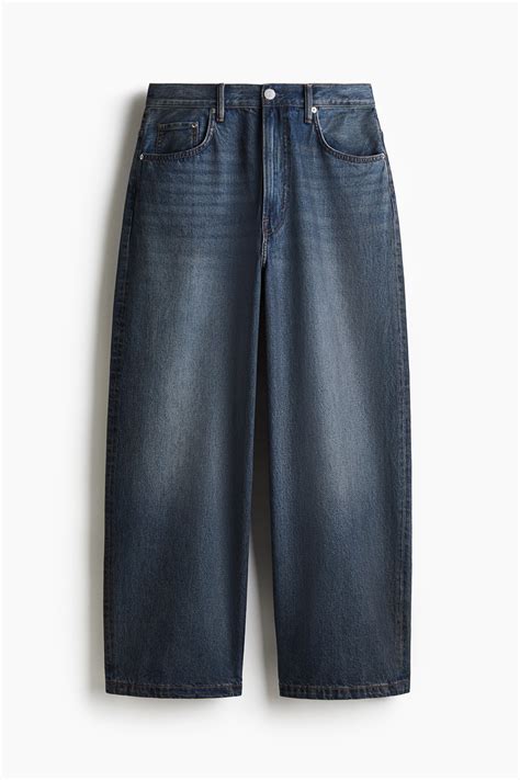 Super Baggy Jeans - Dark denim blue - Men | H&M IE