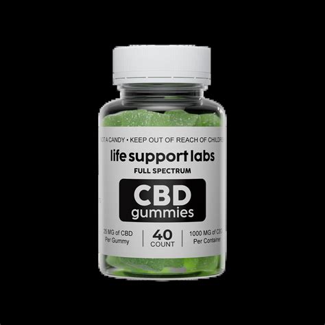 Buy LIFE SUPPORT LABS 1000mg Full Spectrum CBD Daily Gummies 25mg Cubes 40ct Online in the USA