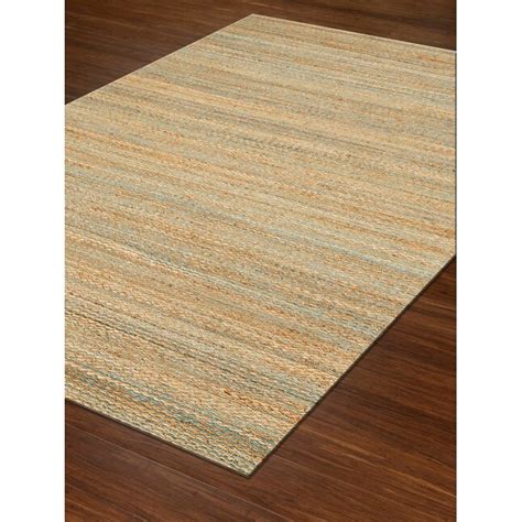 Addison Rugs Sahara 8 x 10 Jute Peacock Indoor Solid Farmhouse/Cottage ...
