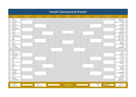 64 Team Bracket Template Excel - Printable Calendars AT A GLANCE