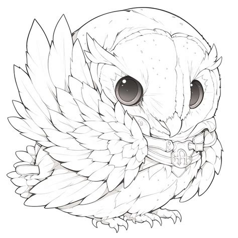 A drawing of an owl with a tag that says owl | Premium AI-generated image