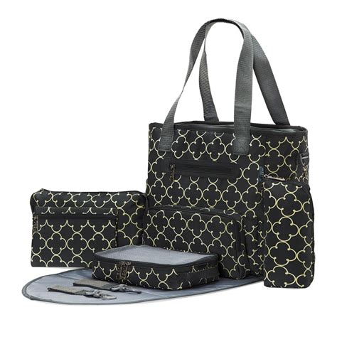 Buy SoHo Tote Diaper Bag, Grand Central Station, Quad Pine, 7 Piece Set ...