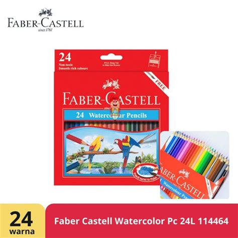 Promo Pensil Warna Faber-Castell 24 Watercolour Pencils (#114464 ...