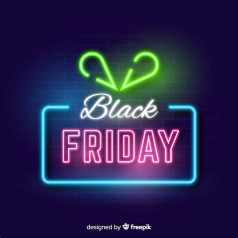 Black friday sale neon sign background | Free Vector