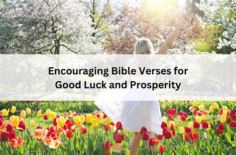 Encouraging Bible Verses for Good Luck and Prosperity