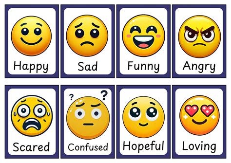 Emotions Flashcards - Free Printables - Teach Prints - One For All