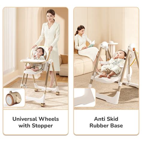 Marshmallow Smart Baby High Chair 3-in-1 Multipurpose High Chair with Swing