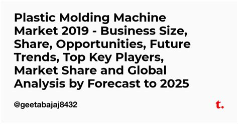 Plastic Molding Machine Market 2019 - Business Size, Share ...