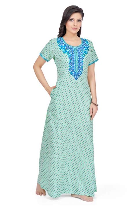 Buy SANA Nightwear Soft Cotton Nighty/Night Gown/Sleep Wear for Women ...