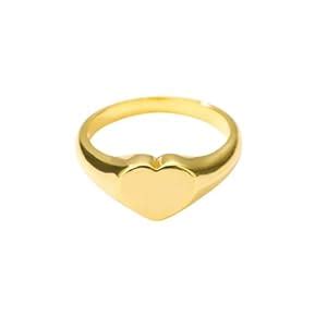 Buy Aaishwarya 18k Gold Plated Waterproof Heart-Shaped Ring | Anti ...