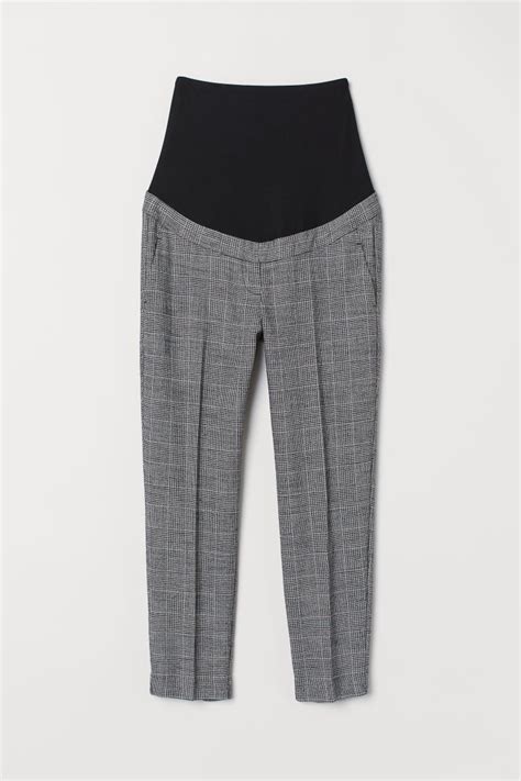 MAMA Cigarette trousers - Grey/Checked - Ladies | H&M IN