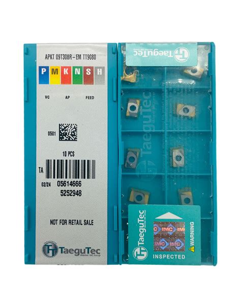 TaeguTec APKT09T308R EM TT9080 grade pack of 10 – Jaibros