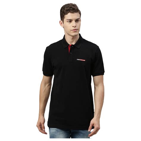 TVS Racing Black Polo T-Shirt | Stylish Cotton Comfort
