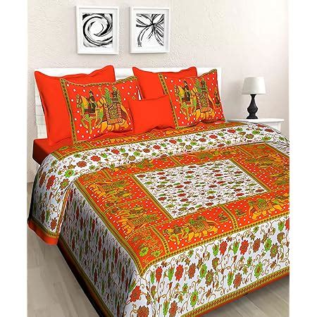 BedZone100% Cotton Rajasthani Jaipuri Traditional Printed Double Bed ...