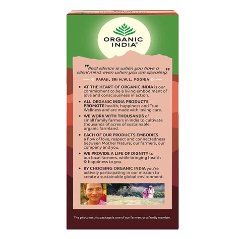 Organic India Tulsi Masala Chai Infusion Tea Bags, 25 Count Price, Uses ...