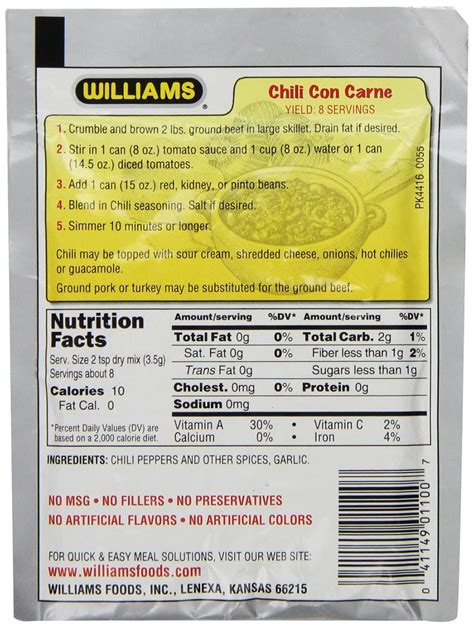 Williams Chili Seasoning Recipe | Besto Blog